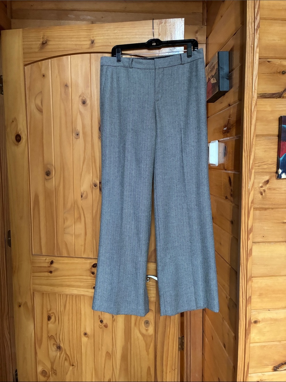 Banana republic herringbone wool be d trousers